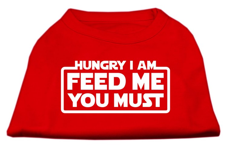 Hungry I am Screen Print Shirt Red XS